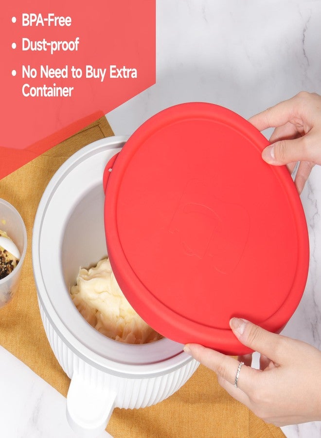 LUVCOSY Silicone Lid Compatible with KitchenAid 2-QT Ice Cream Mixer Bowl, Silicone Covers for Kitchenaid Freezer Bowl Accessory, Dishwasher & Freezer Safe (Container Not Included) - Image 4