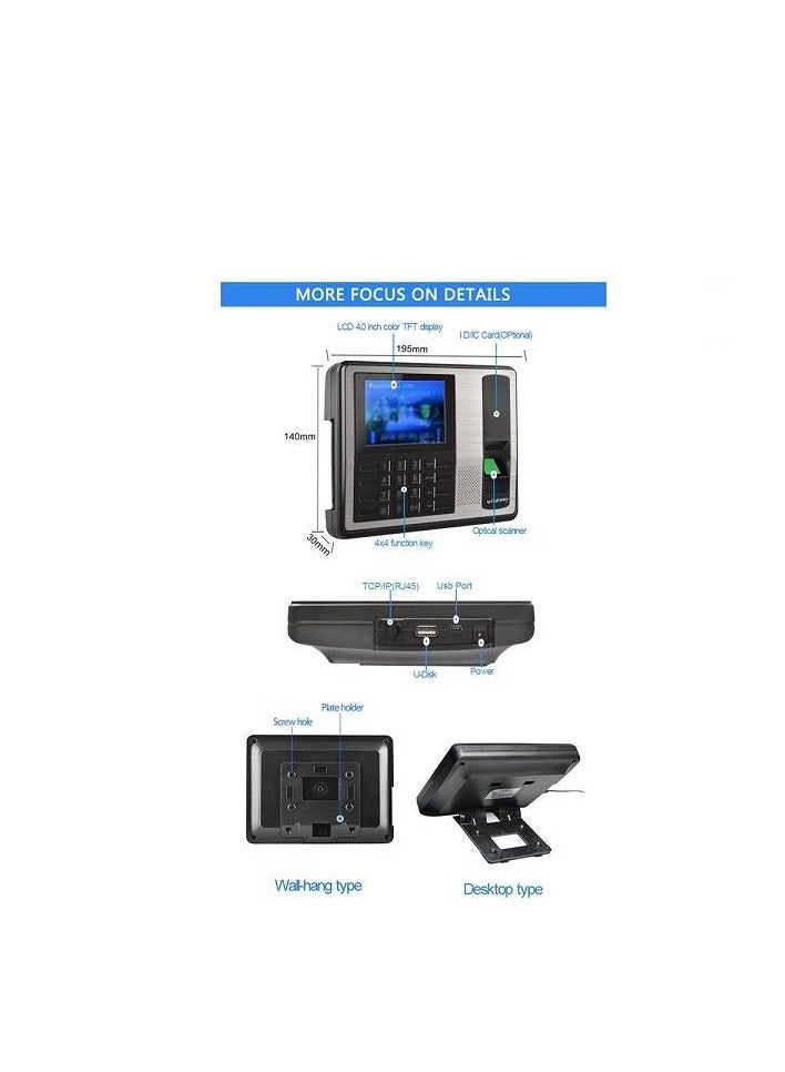 Crony Biometric Fingerprint Password Attendance Machine - Image 3