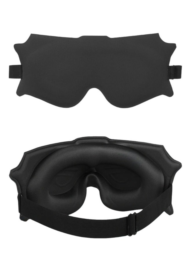 Sleep Eye Mask for Men and Women - Upgraded Blackout 3D Eye Mask for Calm Sleep | 100% Blackout Nose Bridge Design | Soft and Comfortable Eyeshadow Cover for Travel, Yoga, Napping - Black - Image 1