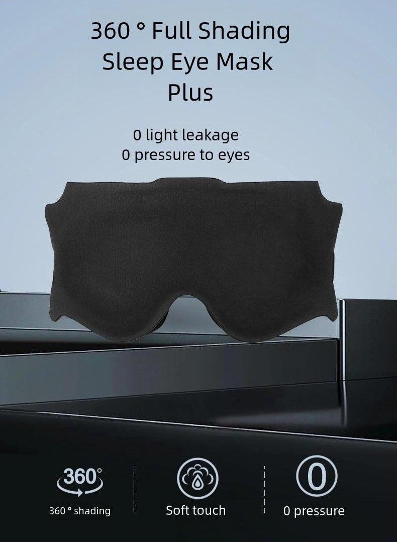 Sleep Eye Mask for Men and Women - Upgraded Blackout 3D Eye Mask for Calm Sleep | 100% Blackout Nose Bridge Design | Soft and Comfortable Eyeshadow Cover for Travel, Yoga, Napping - Black - Image 2