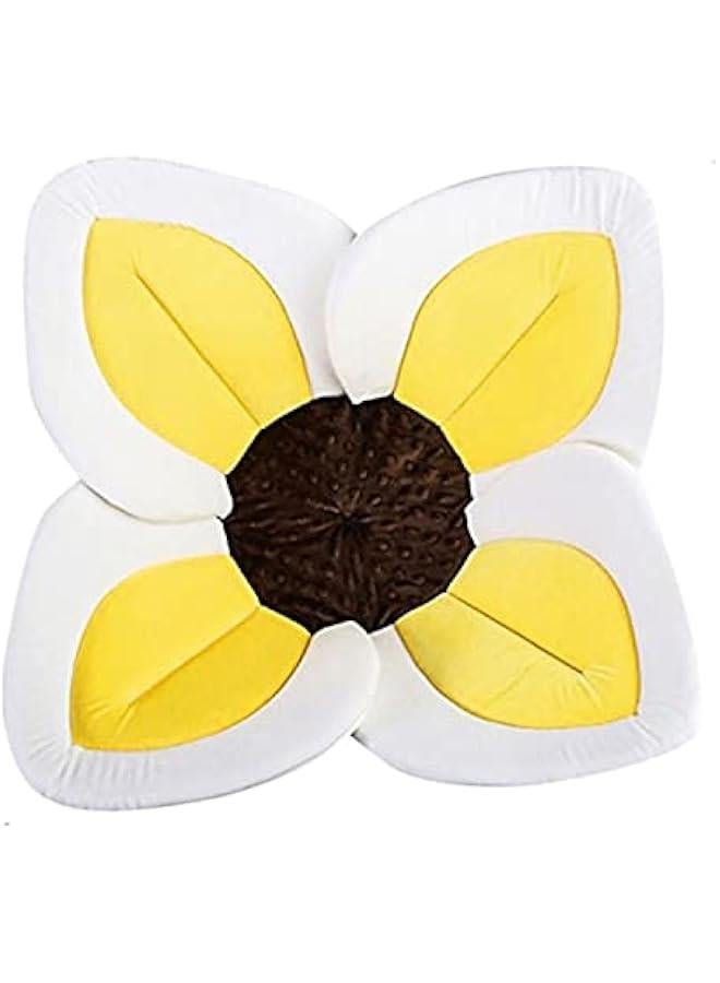 Baby Bath Pad, Comfort Flower Bathtub Mat, Sink Bathtub,The Original Washer-Safe Flower Seat for Newborns (yellow) - Image 1