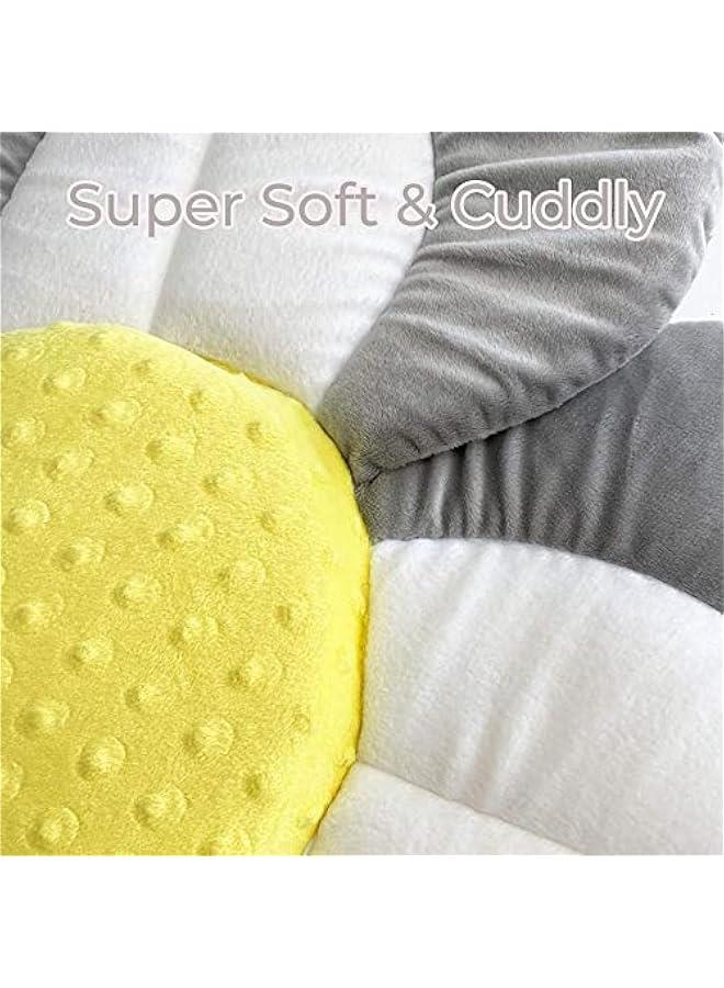 Baby Bath Pad, Comfort Flower Bathtub Mat, Sink Bathtub,The Original Washer-Safe Flower Seat for Newborns (yellow) - Image 3