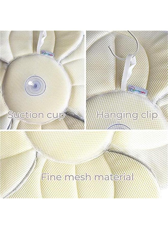 Baby Bath Pad, Comfort Flower Bathtub Mat, Sink Bathtub,The Original Washer-Safe Flower Seat for Newborns (yellow) - Image 4