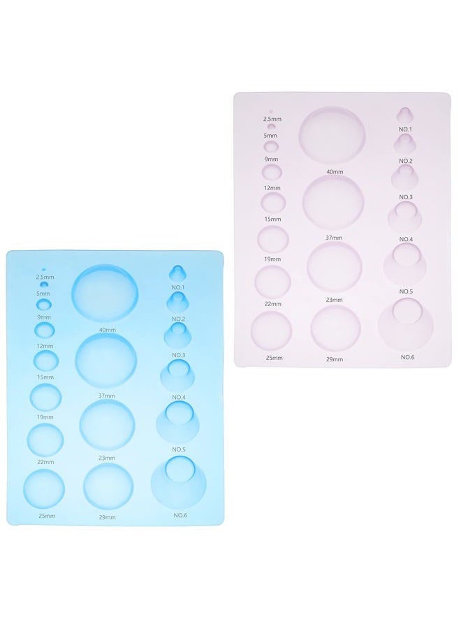 Lind Kitchen 2PCS 3-Row Paper Quilling Tools Concave-Convex Spherical Styler 3D Domes Half Ball Mould Plastic Mini Quilling Mold for DIY Paper Craft Tool - Image 1