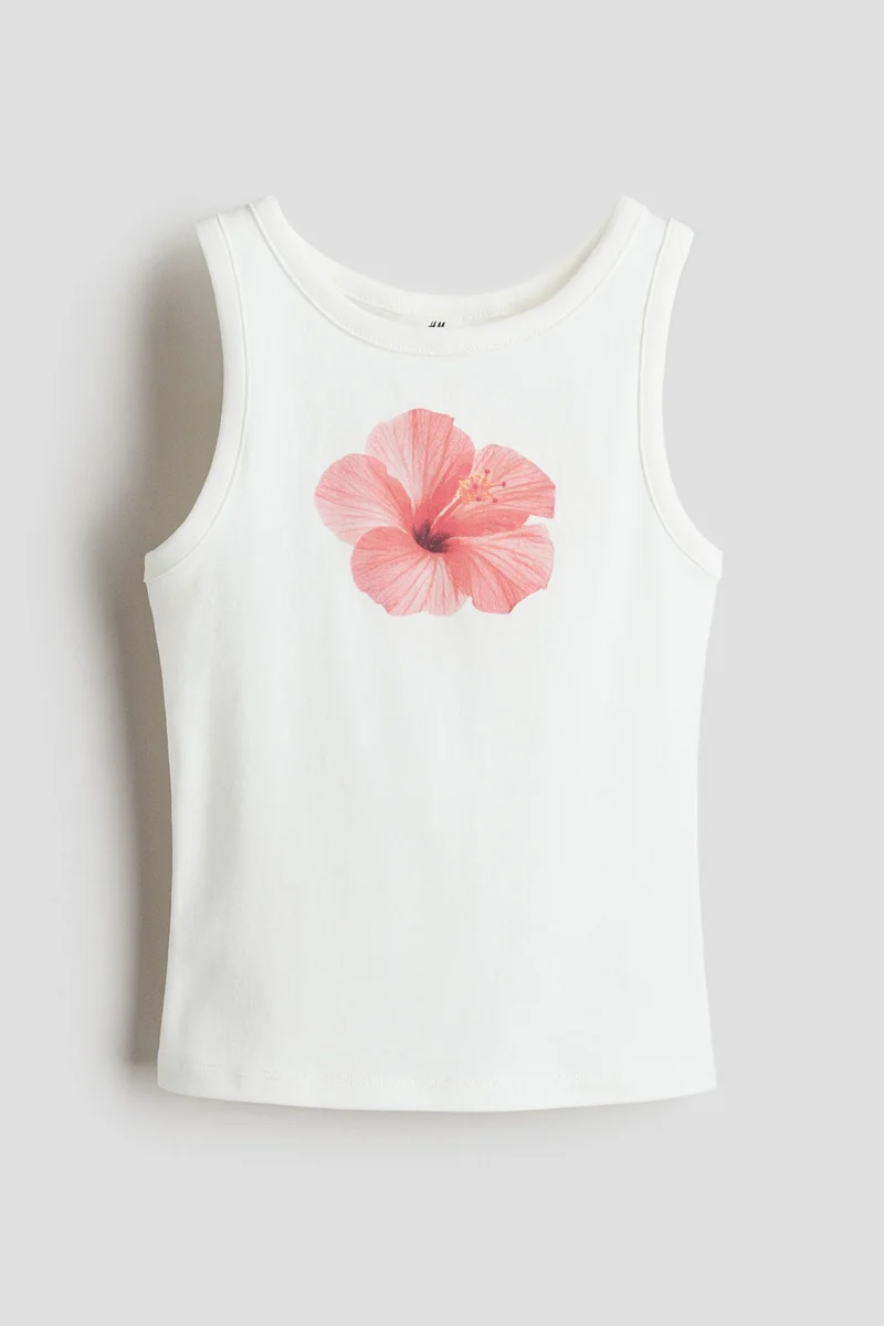 H&M Printed cotton vest top