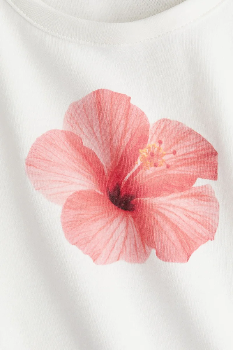 H&M Printed cotton vest top