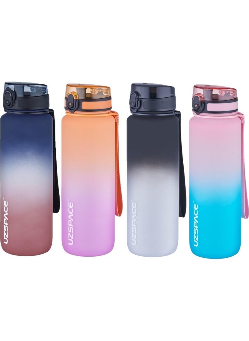 UZSPACE Fiftyfifty 1000ML Large Size Double Color Softtouch Ff Collection Tritan Water Bottle  - Image 4