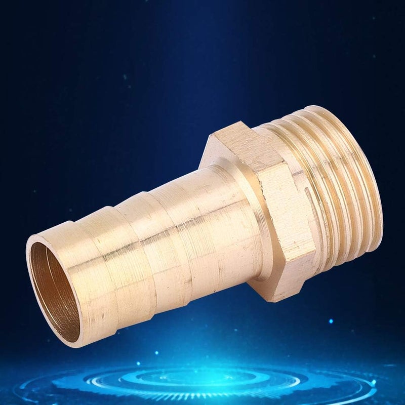 Brass Barb Connector G3 / 8 Male Thread Pipe Fitting 5pcs, Durable, Compact Size - High Pressure Resistance, Easy Installation, Ideal for Gas and Liquid Use (12MM) - Image 3