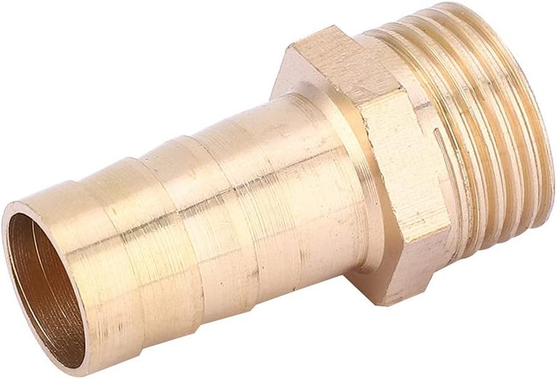 Brass Barb Connector G3 / 8 Male Thread Pipe Fitting 5pcs, Durable, Compact Size - High Pressure Resistance, Easy Installation, Ideal for Gas and Liquid Use (12MM) - Image 2