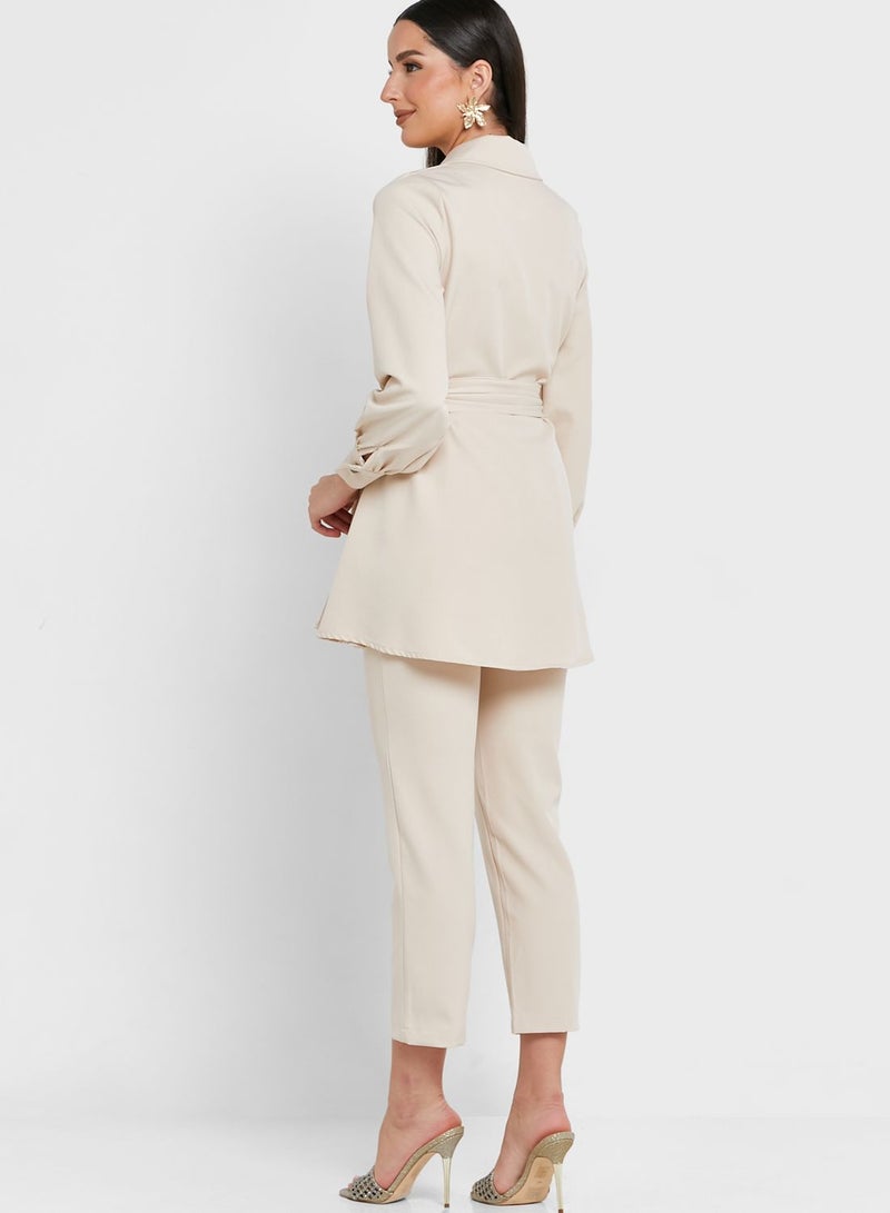 Khizana Belted Jacket & Pant Set  - Image 2