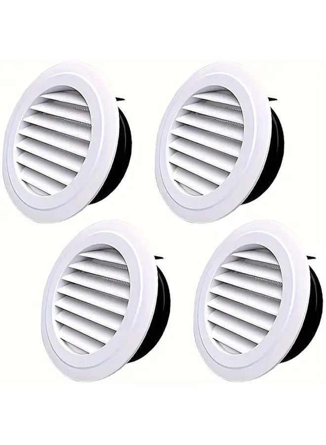 4Pcs 100mm Round Air Vent Grille Cover Ducting Extract Valve Ventilation Accessories - Image 1