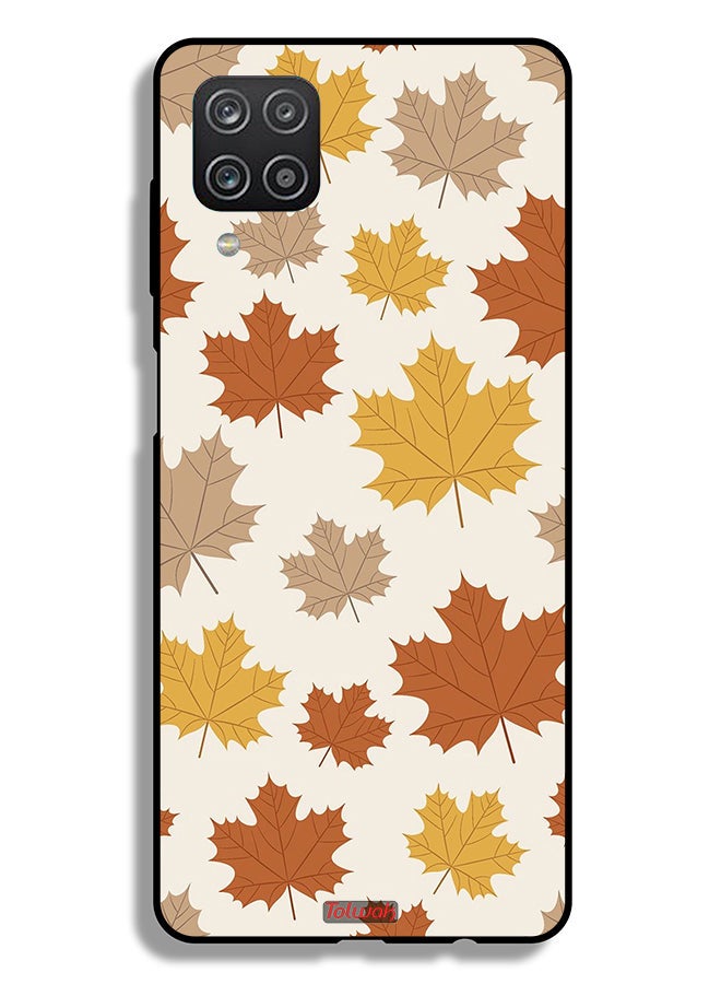 Tolwak Samsung Galaxy M12 Protective Case Cover Autumn Leaves - Image 1
