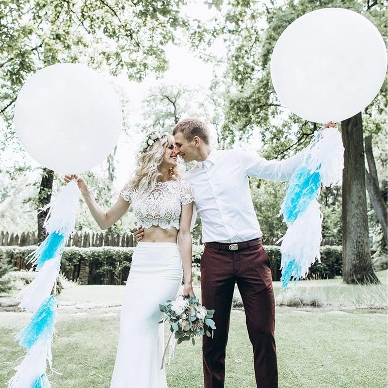 kockuu 15pcs Latex Big Balloons 24 Inch White Large Balloon Giant Heavy Duty Balloon for Wedding Baby Shower Birthday Party New Year's Day Decorations - Image 5