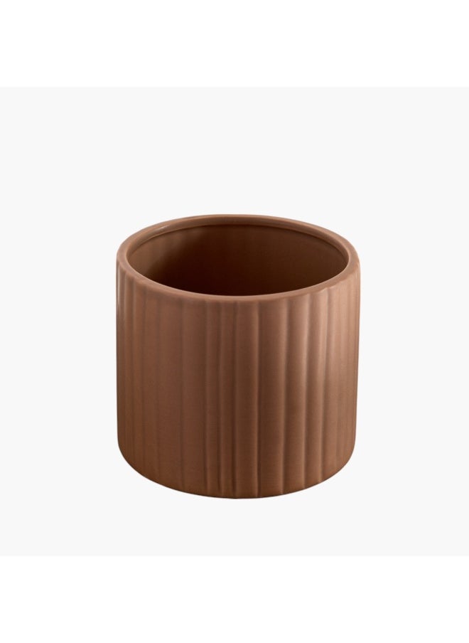 Home Box Vesus Dolomite Ribbed Plant Pot - 10.5x10.5x9.5 cm  - Image 5