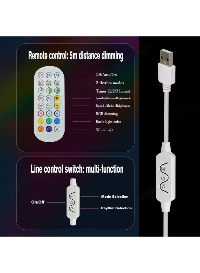إضاءة زاوية LED مع بلوتوث وجهاز تحكم عن بعد، تعمل بمنفذ USB - Image 4