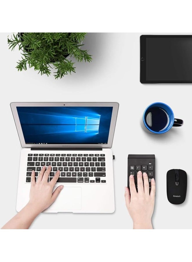 Green Tiger Wireless Silent Number Pad Portable Numeric Keypad Keyboard with Mini USB Receiver for Laptop Notebook, Desktop PC Computer, Compatible with Windows, 10 Million Keystrokes Life，10M Use Distance - Image 2