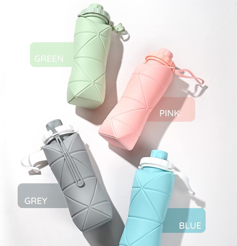 Takositio Takositio Folding Silicone Water Bottle Sports Water Bottle Outdoor Travel Portable Water Cup Running Riding Camping Hiking Kettle EasyToCarry Design And Compact Size 600 Ml Random - Image 4