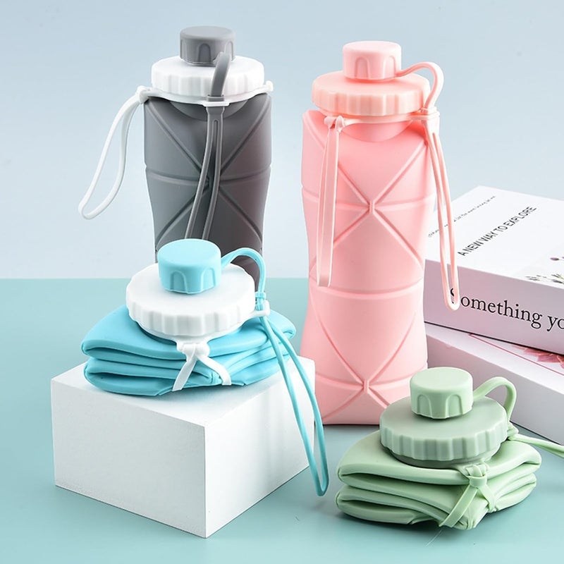 Takositio Takositio Folding Silicone Water Bottle Sports Water Bottle Outdoor Travel Portable Water Cup Running Riding Camping Hiking Kettle EasyToCarry Design And Compact Size 600 Ml Random - Image 3