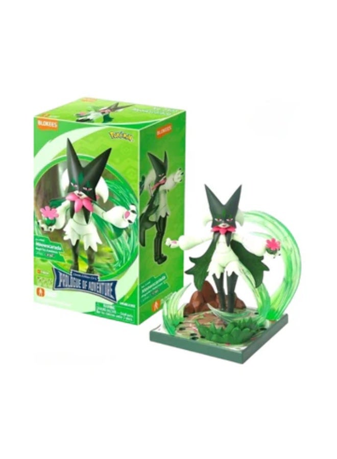 Blokees Pokémon Meowscarada Classic Edition Figure | Prologue Of Adventure Series | Magician Pokémon Collectible Model Kit | Articulated Grass/Dark Type Display Toy
