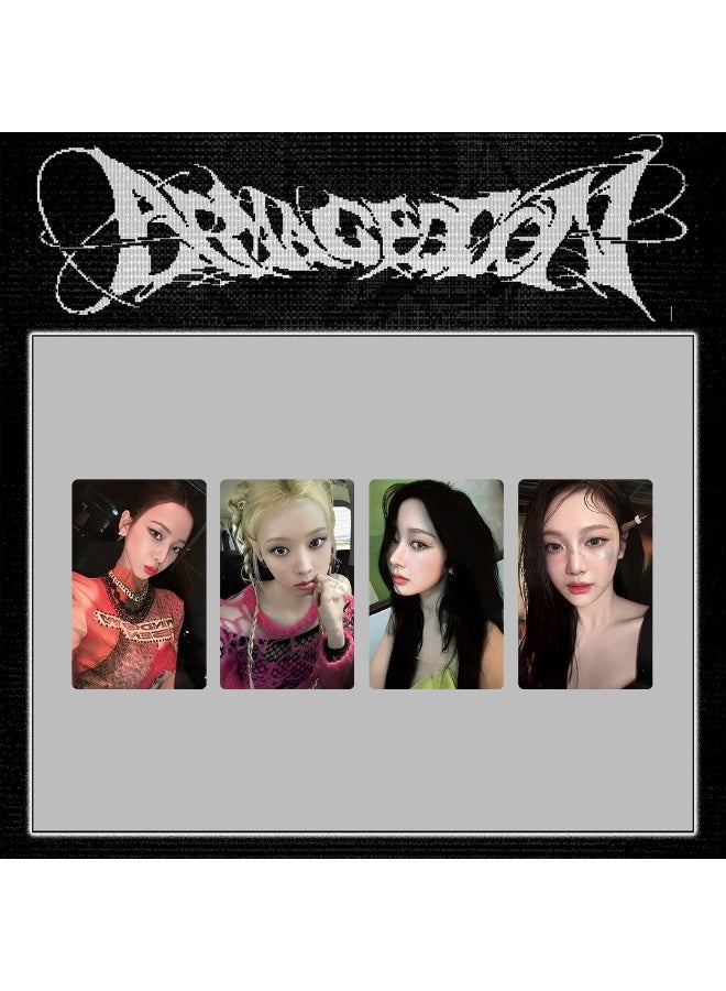 NIBEMINENT 4 Pcs Kpop AESPA Armageddon Lomo Cards Card For Fans Collection Gifts - Image 1