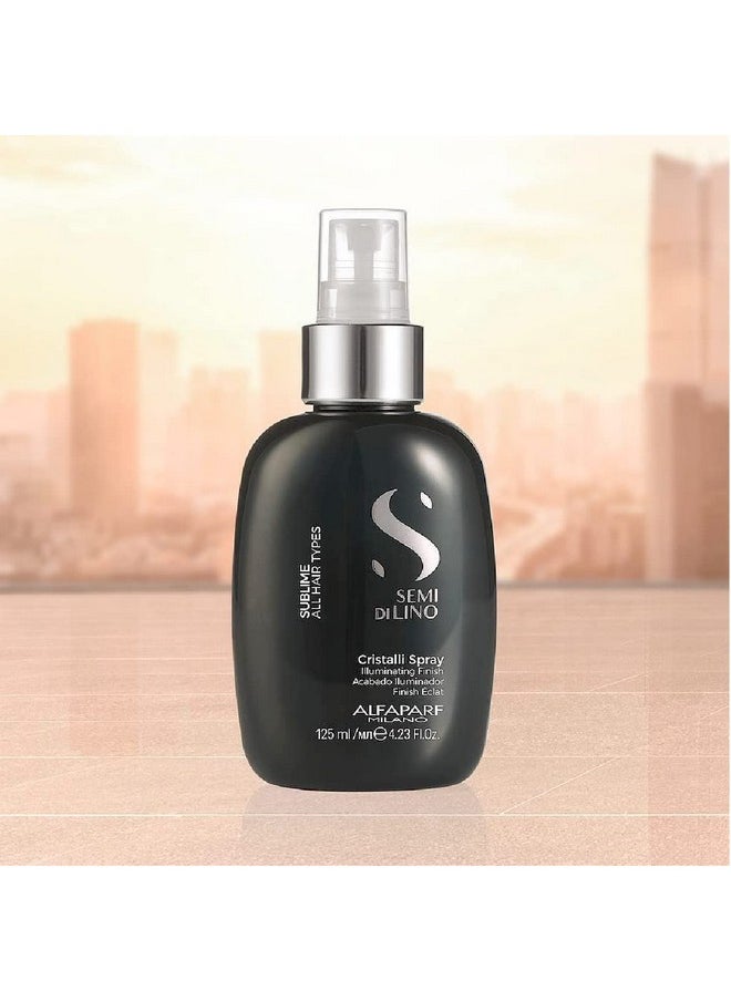 ALFAPARF MILANO Alfaparf Milano Semi Di Lino Sublime Cristalli Smoothing Finishing Hair Spray - Dry Hair Treatment to Detangle & Add Shine - Smoothing Serum with Flax Seed Oil & Vitamin E - Vegan (4.23 oz / 125 ml)  - Image 4