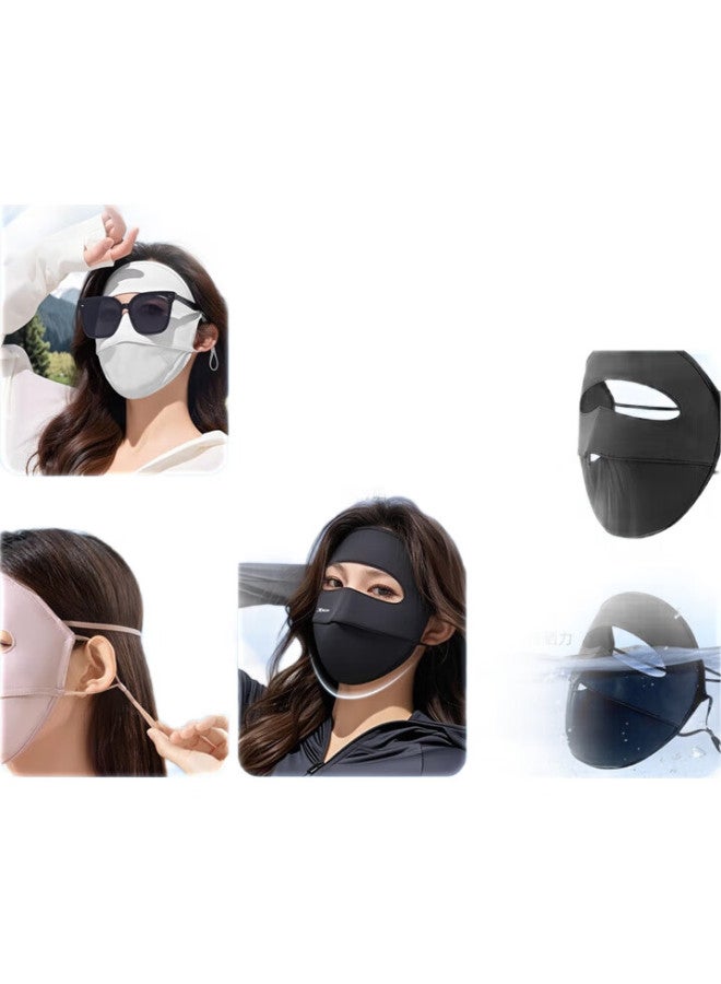 XTEP Sun Protection Full Face Mask Uv Protection Ice Silk Mask For Men And Women Summer Breathable Thin Driving Outdoor Cycling - Image 3