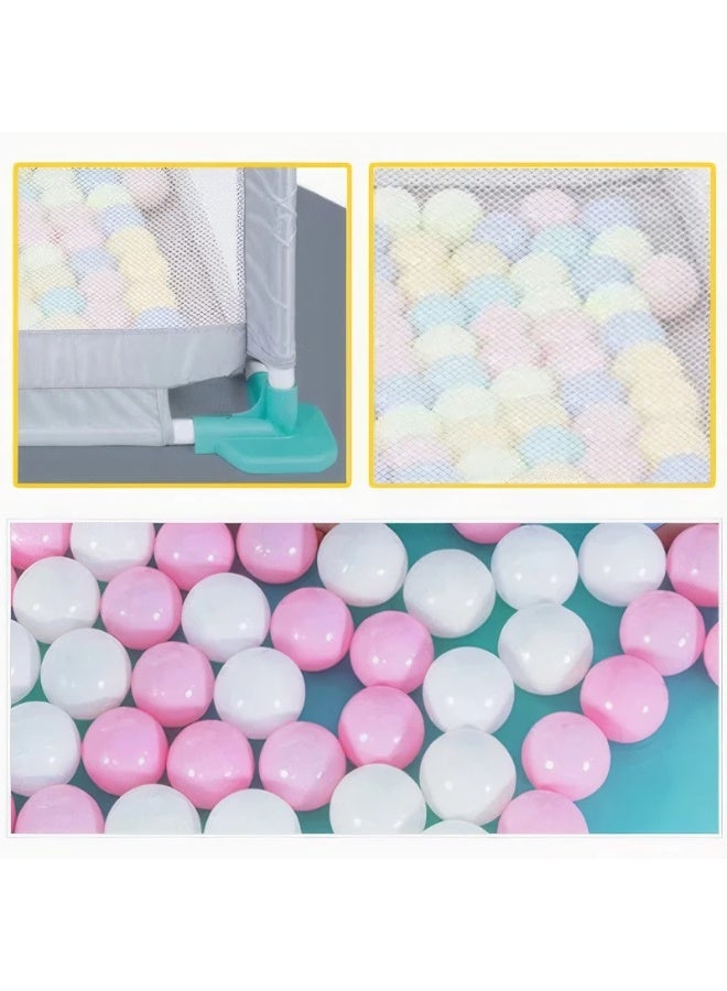 Folding Baby Outdoor and Indoor Fence Kids Ball Pool Play Yard Toy Safety Plastic Baby Fence with 10PCS Balls Foldable Toy Fence - Image 3