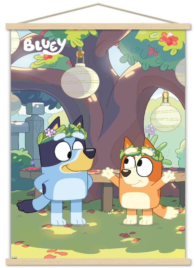 Trends International Bluey-Duo Wall Poster with Magnetic Frame, 22.375" x 34", Premium Print and Beechwood Hanger Bundle - Image 4