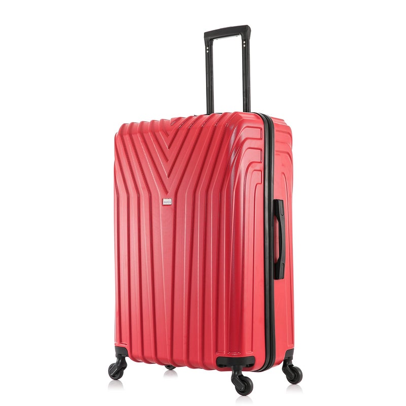 InUSA VASTY Luggage with Spinner Wheels | Durable Lightweight Hardside Suitcase, Travel Bag with Handle and Trolley, 28-Inch Large Checked Luggage | Red - Image 1