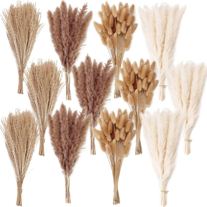 ANPROOR 300 PCS Dried Flower Bouquet – Pampas Grass, Floral Decor for Home, Wedding, and Boho Style | Perfect for Vases, Fall, Spring, Summer, and Winter Arrangements - Image 1