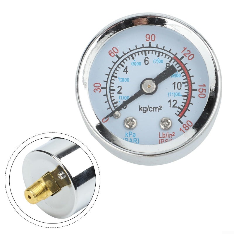 G Size Pressure Gauge 0 180 PSI Clear for Air Compressor Compatible with Y40 Y50 Models Plastic or Copper Thread - Image 5