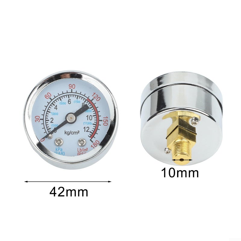G Size Pressure Gauge 0 180 PSI Clear for Air Compressor Compatible with Y40 Y50 Models Plastic or Copper Thread - Image 4