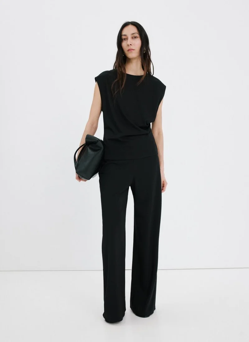 MANGO  T-shirt with gathered details for Women | Best Price UAE