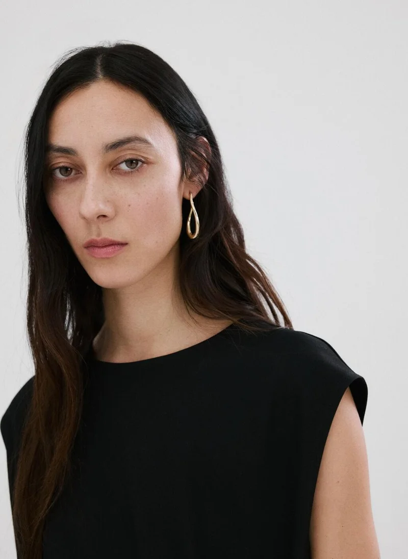 MANGO  T-shirt with gathered details for Women | Best Price UAE