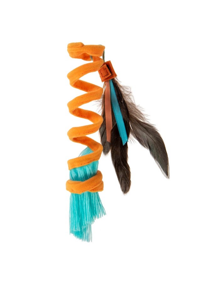 SmartyKat SmartyKat Instincts Crazy Coil Spring Fringe Cat Toy - Orange, One Size  - Image 1