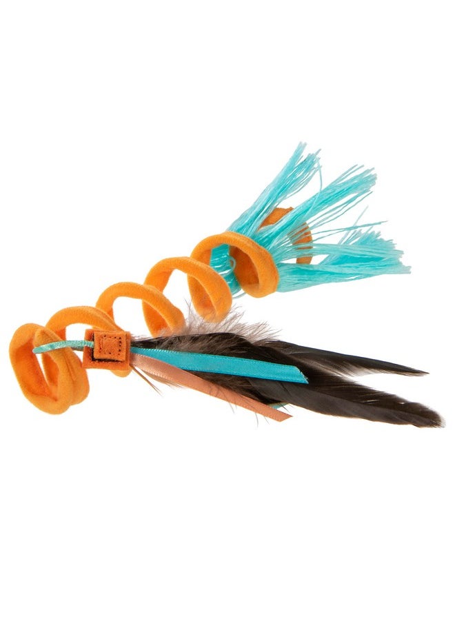 SmartyKat SmartyKat Instincts Crazy Coil Spring Fringe Cat Toy - Orange, One Size  - Image 4