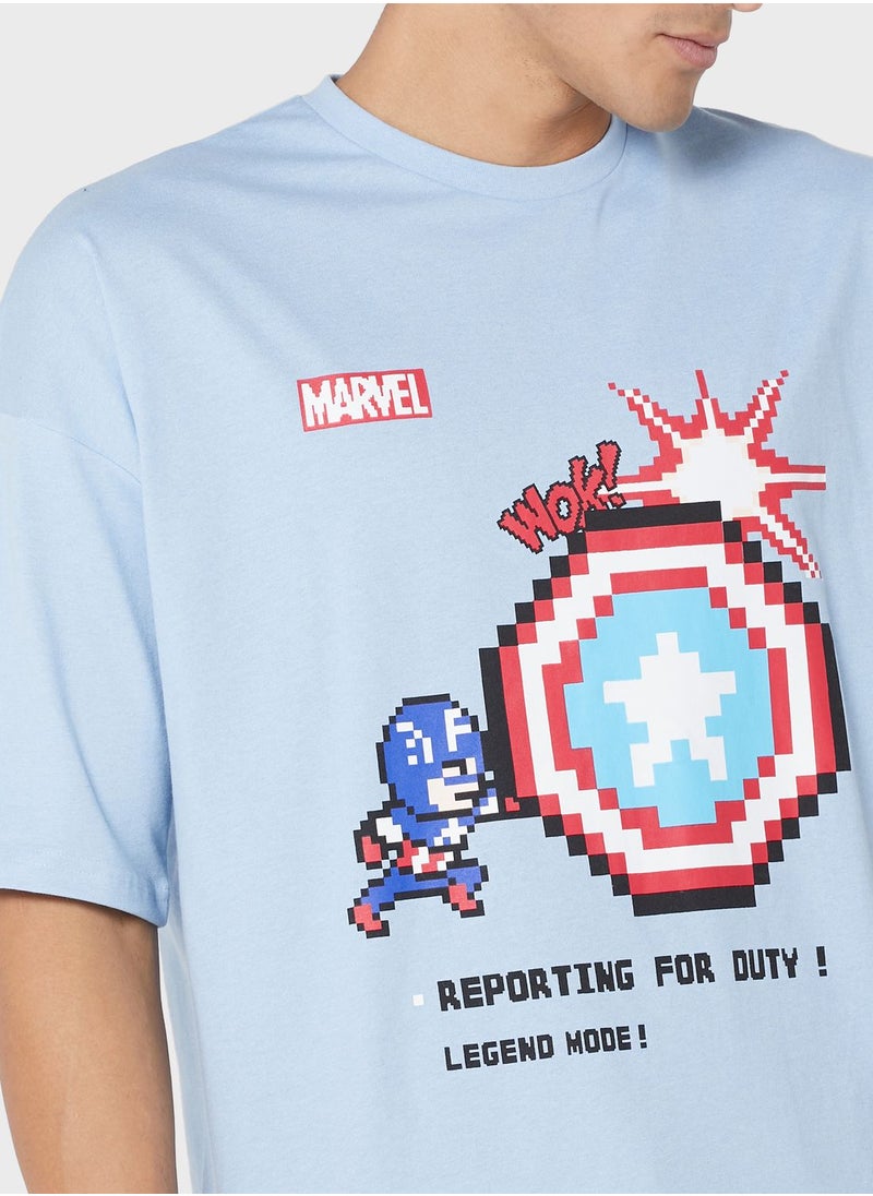 MARVEL - Captain America Oversize T-Shirt - Image 1