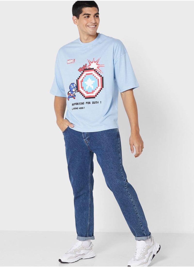 MARVEL - Captain America Oversize T-Shirt - Image 1