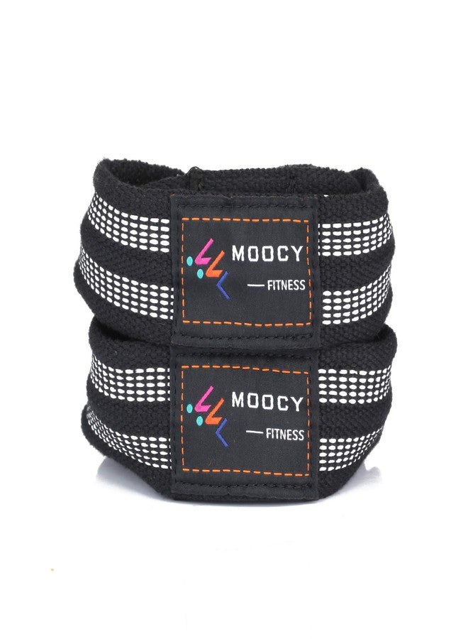 MOOCY Figure 8 Straps for Deadlift, Weight Lifting, Shrugs, and Weightlifting. Heavy Duty Cotton, Wrist Straps for Men, Women, Weight Lifting, Deadlifts - Deadlifting Straps (Black, Medium:) - Image 4