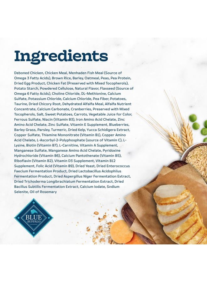 Blue Buffalo Tastefuls Adult Dry Cat Food Indoor Cat Formula, Made in the USA with Natural Ingredients, Chicken & Brown Rice Recipe, 3-lb. Bag - Image 5