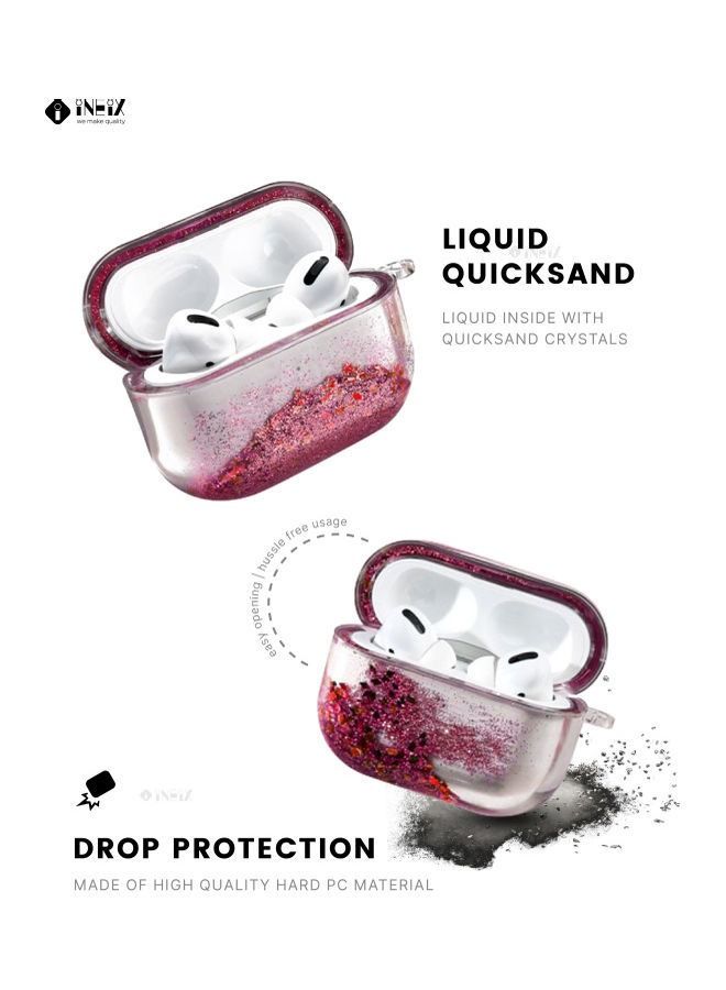 INEIX Glittering Fashion Protective Case Cover For Apple AirPods Pink - Image 2