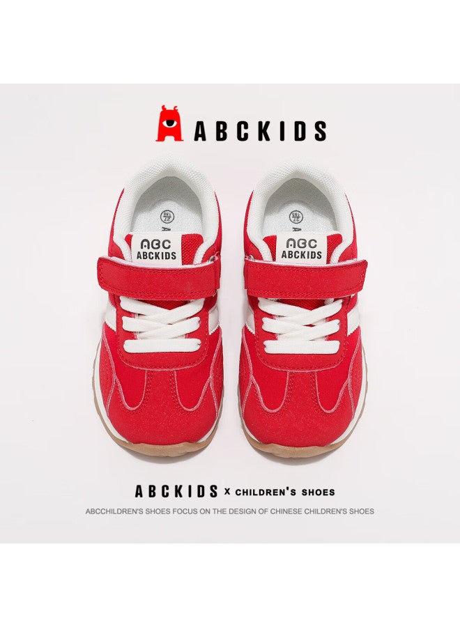 Abc Kids Children's Autumn Versatile Running Shoes Fashion Umbrella Cloth Casual Shoes Lightweight Comfortable Sports Shoes White/red Size 32 - Image 4