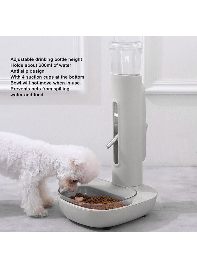 زيروديس موزع مياه قائم للحيوانات الأليفة بسعة 680 مل، وعاء مياه قائم قابل للفصل أوتوماتيكيًا للحيوانات الأليفة، وعاء مياه قائم للقطط والكلاب، ارتفاع قابل للتعديل، وعاء مياه للشرب للقطط والكلاب الصغيرة - Image 4