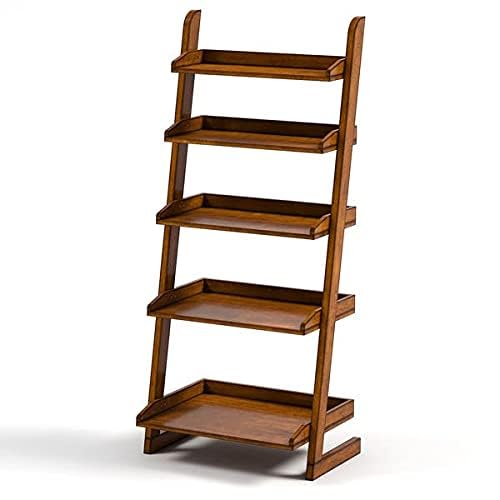 VM DECOR Foldable Plant Shelf,Plant Stand,Indoor Flower Pot Holder,Flower Pot Ladder,Folding A Frame Display Shelf,Patio Rustic Wood Stand with Shelves,5 Tier Stand Outdoor,Free Standing(Brown) - Image 5