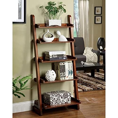 VM DECOR Foldable Plant Shelf,Plant Stand,Indoor Flower Pot Holder,Flower Pot Ladder,Folding A Frame Display Shelf,Patio Rustic Wood Stand with Shelves,5 Tier Stand Outdoor,Free Standing(Brown) - Image 3