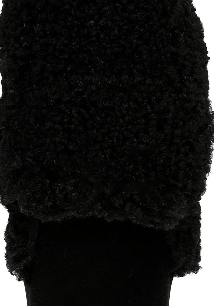 Vionic Women's Gemma II Mules - Black Fabric, Soft Faux Shearling, Adjustable Hook-and-Loop Closure - Image 5