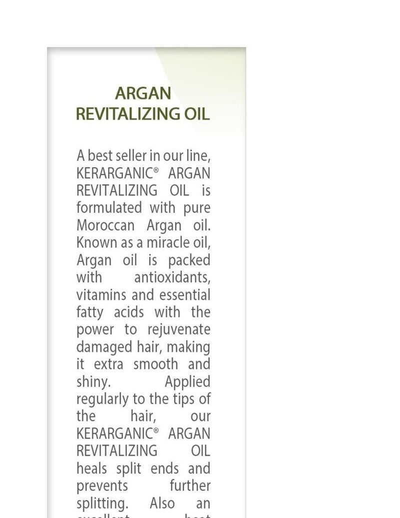 kerarganic KERATIN TREATMENT - ARGAN REVITALIZING OIL - 2OZ - Image 2