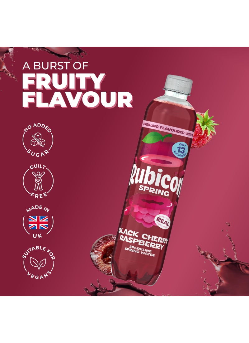Rubicon Sparkling Spring Fruit Juice, Black Cherry & Raspberry, No Added Sugar - Image 2