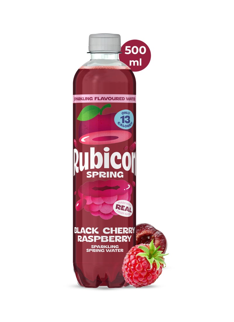 Rubicon Sparkling Spring Fruit Juice, Black Cherry & Raspberry, No Added Sugar - Image 1