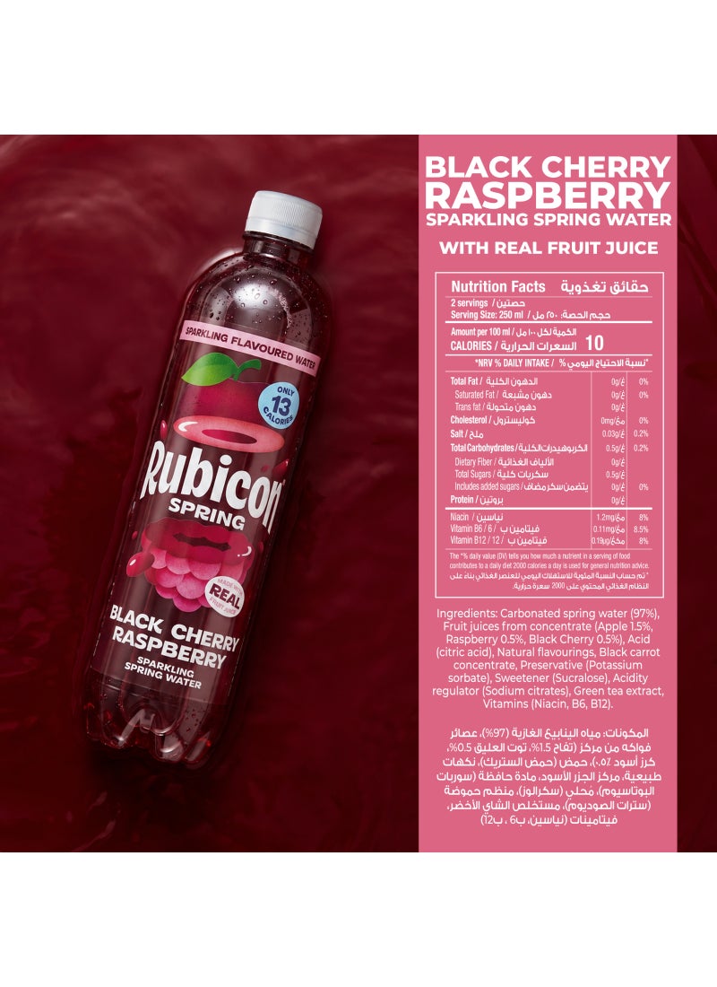 Rubicon Sparkling Spring Fruit Juice, Black Cherry & Raspberry, No Added Sugar - Image 3